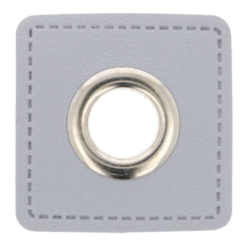 Patchs à œillets - gris clair 11 mm argent