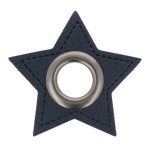 Ösen Patches - Stern navy 8mm gunmetall