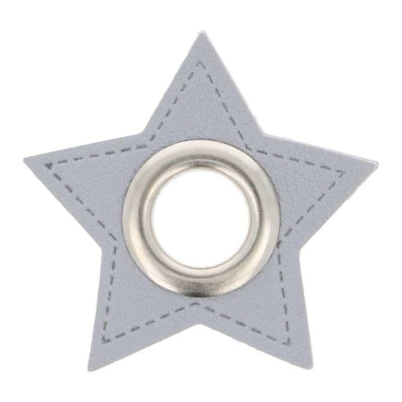Eyelet patches - star light grey / silver
