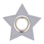 Eyelet patches - star light grey / silver
