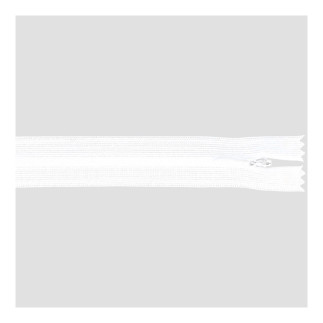 Fermeture éclair invisible - 22 cm - blanche (09)