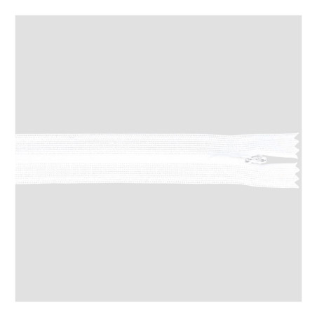 Fermeture éclair invisible - 22 cm - blanche (09)