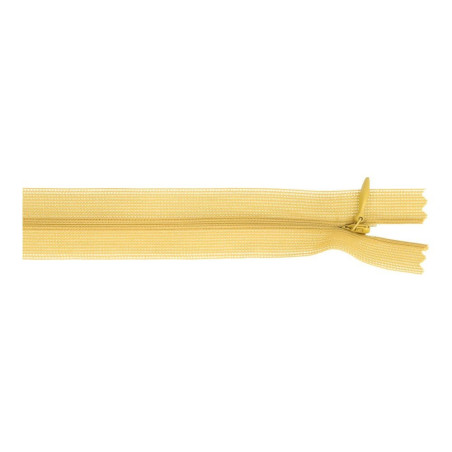 Fermeture éclair invisible - 22 cm - jaune moutarde (653)