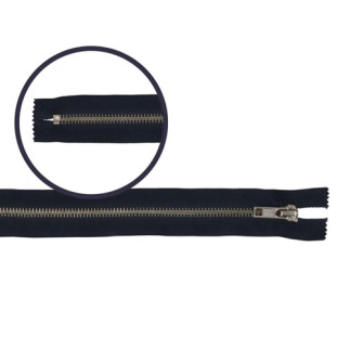 Trouser zipper 20cm nickel marine