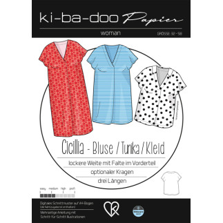 Ki-Ba-Doo Damen Bluse/Tunika/Kleid Cicillia
