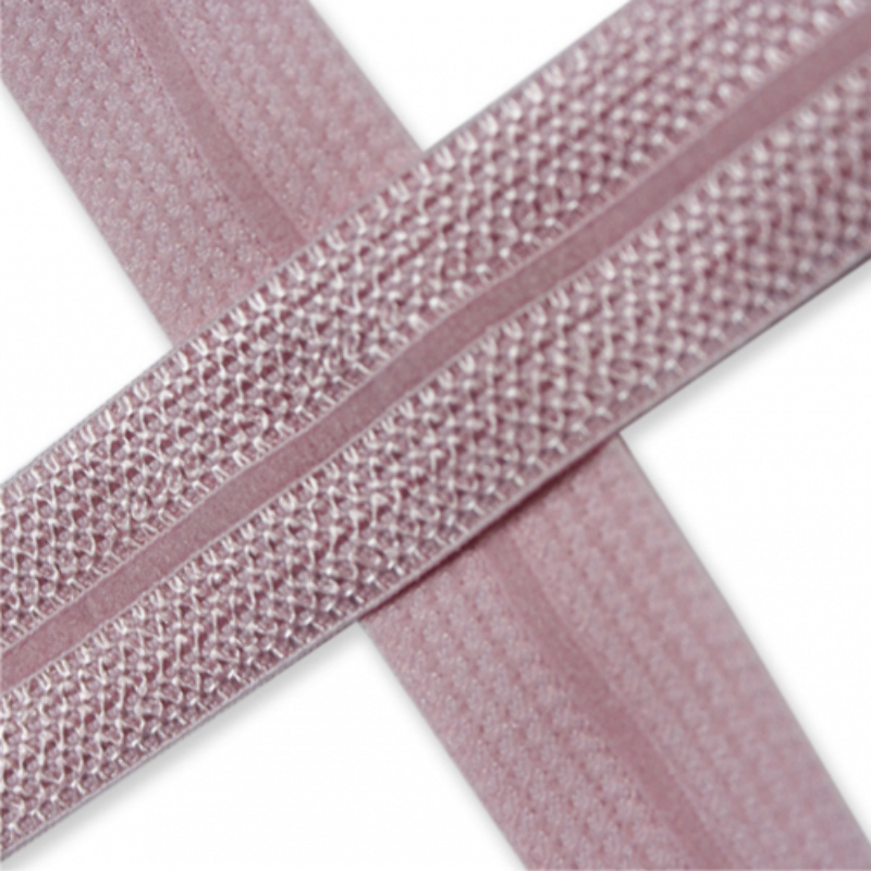 Ruban de bordure élastique Jacquard rose (qt)