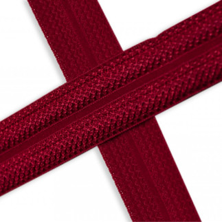 Ruban de bordure élastique Jacquard rouge (qt)