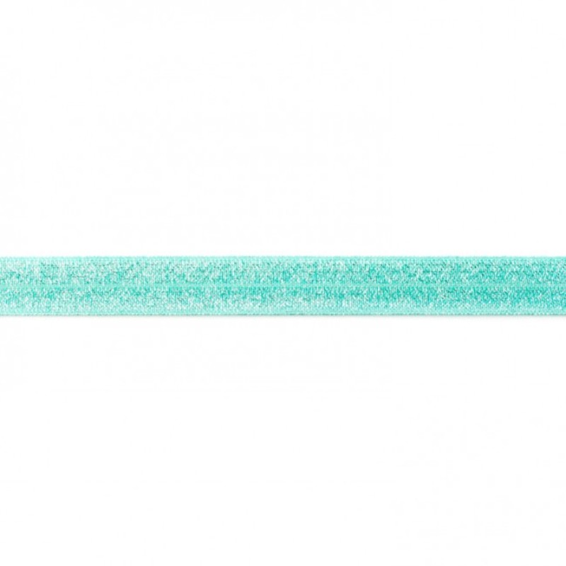 Elastic edging band glitter dark mint