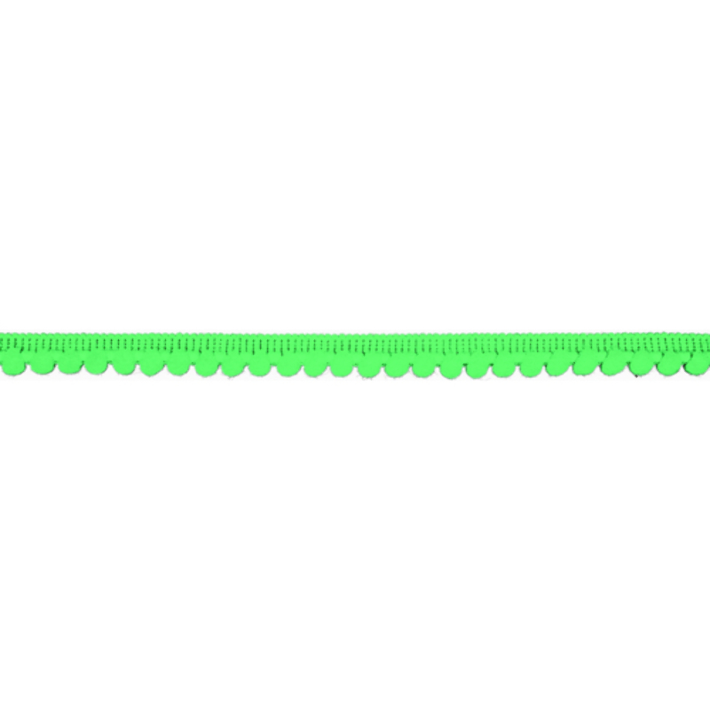 Pompom trim - 6mm neon green (qt)