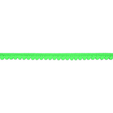 Garniture à pompons - 6 mm vert fluo (qt)