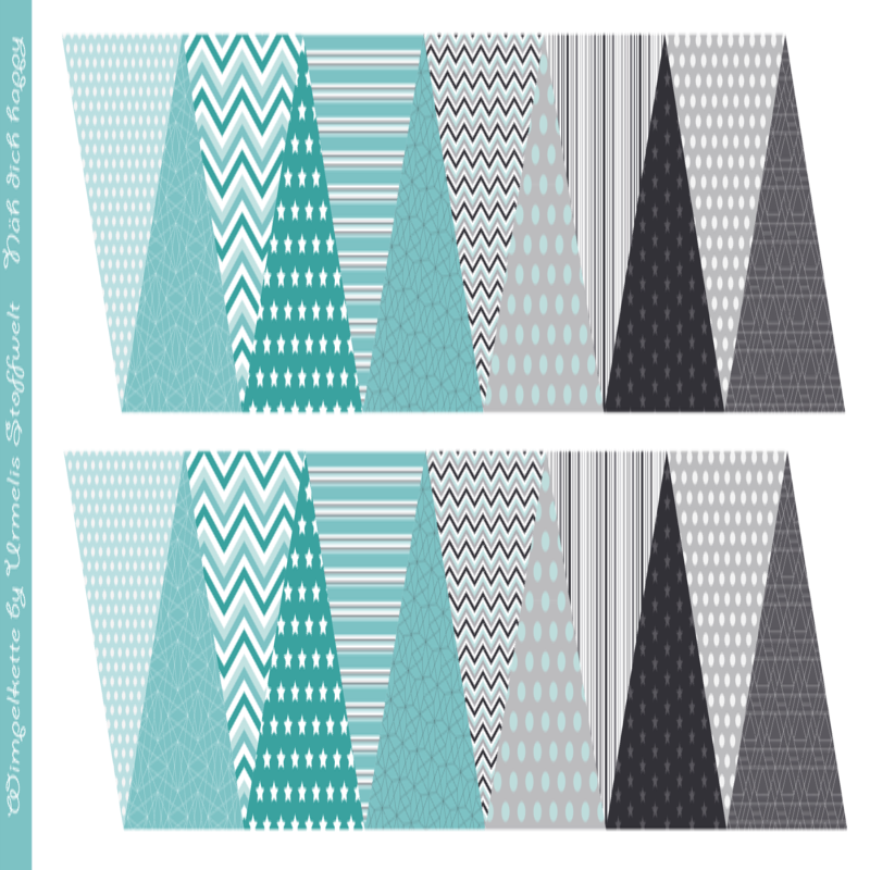 B-Stock - Cotton - Urmelis Pennant Chain - 60cm Repeat