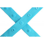 Snap-on button ribbon aqua