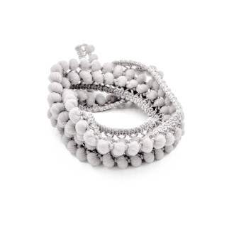 Garniture à pompons - 6 mm gris moyen (UK76)