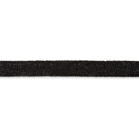 15mm Flat Web - Black Metallic