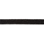 Flat cord 15mm - black metallic