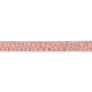 Cordon plat 15 mm - rose métallisé