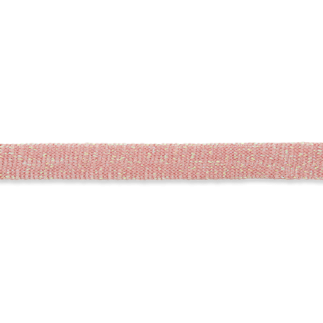 Flachkordel 15mm - rosa metallic