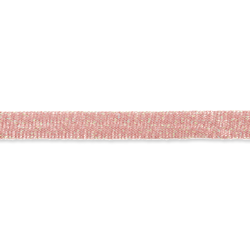 Cordon plat 15 mm - rose métallisé Cordon plat 15 mm - rose métallisé