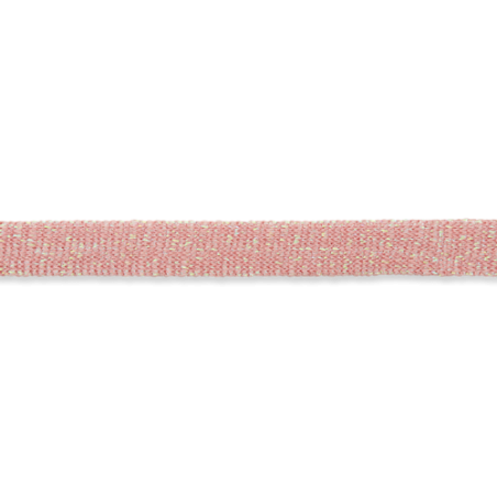 Flachkordel 15mm - rosa metallic