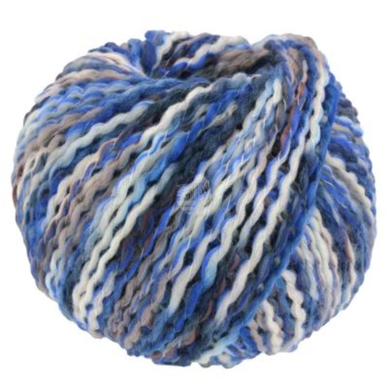 Lana Grossa - Colortwist weiss / blau / grau (08)