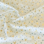 coton tissé - Renne de Noël en aluminium blanc cassé