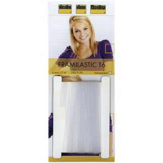 Tresse caoutchouc / Framilon Vliesline 6 mm, bobine de 5 m