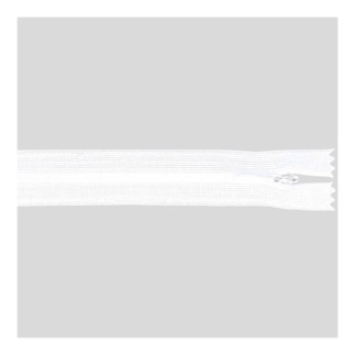 Fermeture éclair invisible - 40 cm - blanche (009)