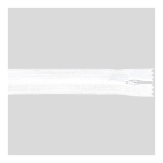 Nahtverdeckter Reissverschluss - 40cm - weiss (009)