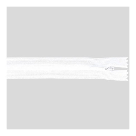 Fermeture éclair invisible - 40 cm - blanche (009)
