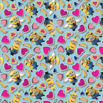 Jersey - Minions with heart light turquoise