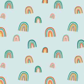 Flanell - Rainbows mint