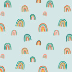 flanelle - Menthe arc-en-ciel