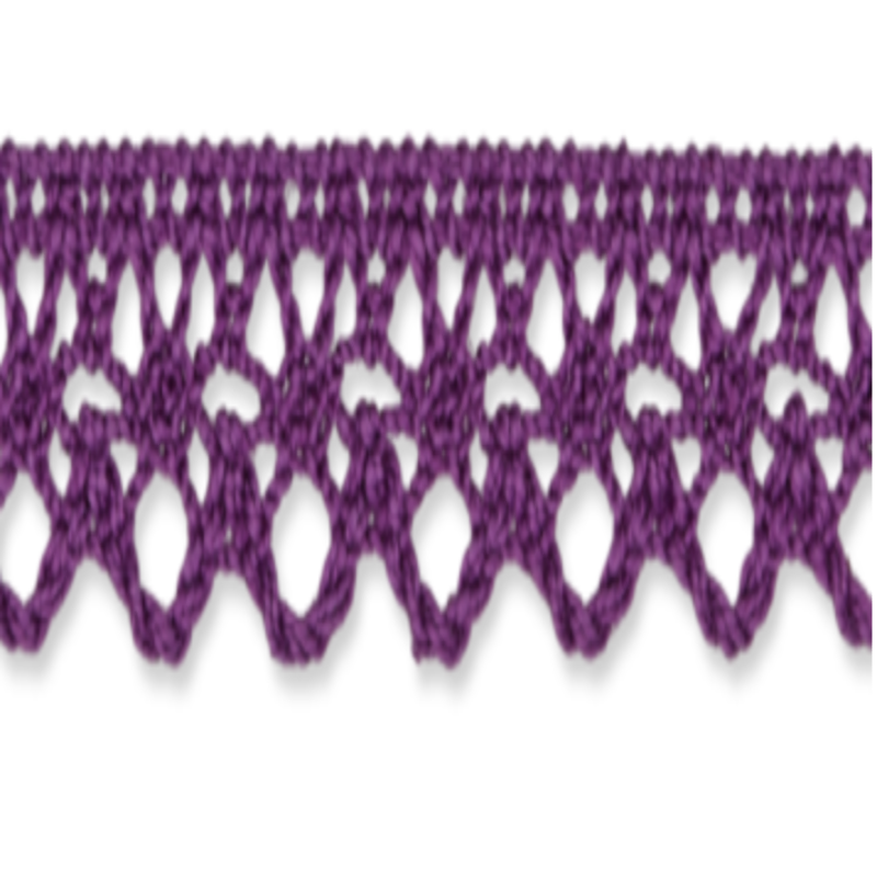 Bobbin lace 13mm purple (uk62)