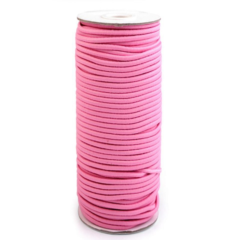Cordon en caoutchouc 3 mm rosée