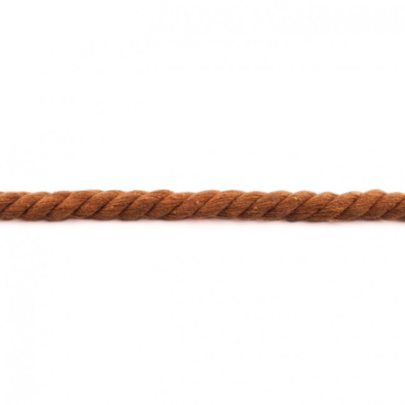 Cordon en coton méga 13 mm marron