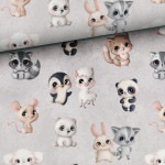 french terry - Happy Animals gris