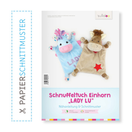 Kullaloo - Unicorn Snuffle Blanket Sewing Pattern Lady Lu
