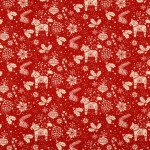 coton tissé - Noël scandinave pourri