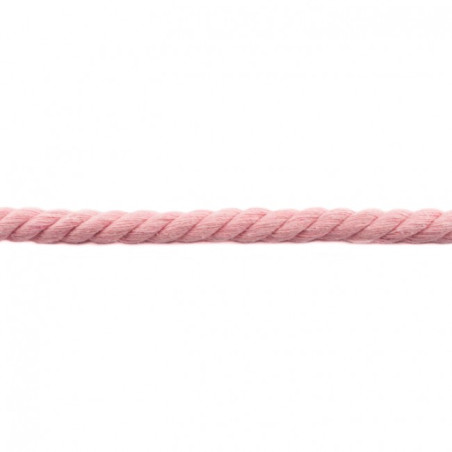 Cordon en coton méga 13 mm rose