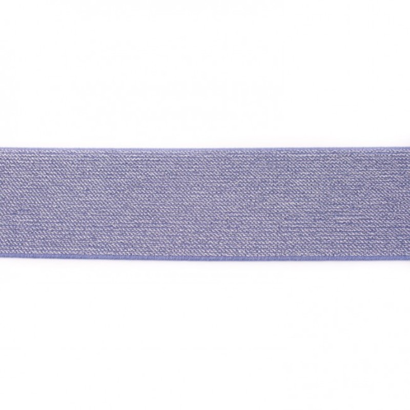 Élastique scintillant 5cm - bleu jean