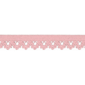 Elastic lace flowers pink (qt)
