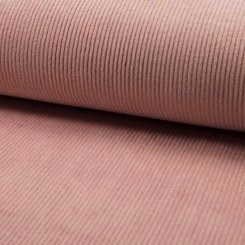 velours côtelé extensible - rose poudré uni