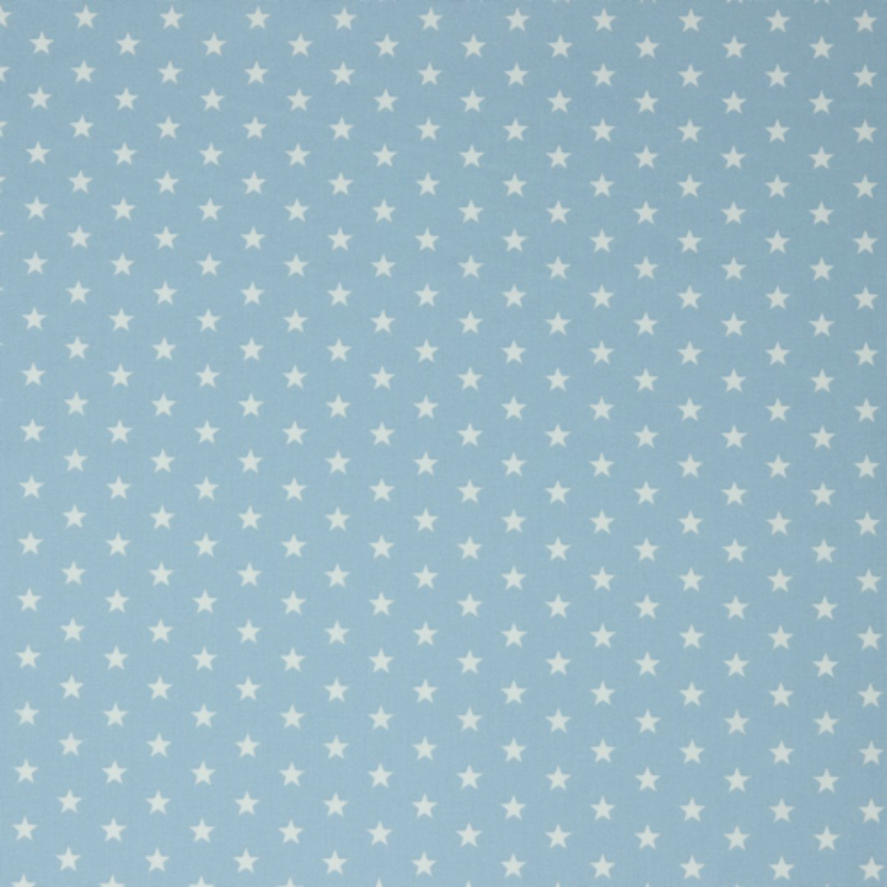 Popeline de coton - étoiles bleu clair (v)