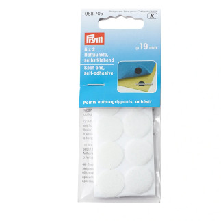 Prym adhesive dots Velcro white