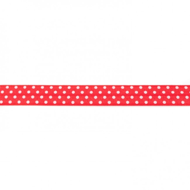 Elastic edging tape dots red
