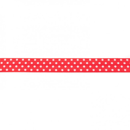 Ruban de bordure élastique à pois rouges