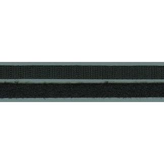 Klettband - Haken und Plüsch - schwarz 10mm (w)