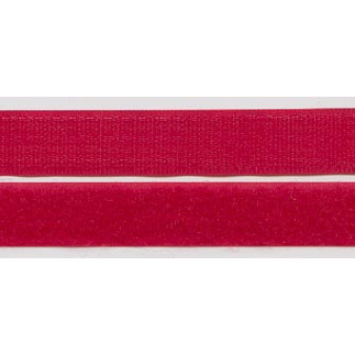 Velcro fastener - hook and plush - red (f)