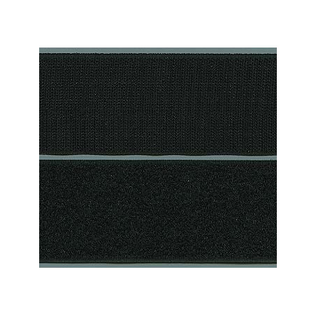 Klettband - Haken und Plüsch - schwarz 50mm (w)