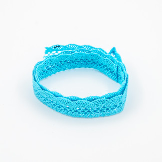 Bobbin lace 14mm wave turquoise